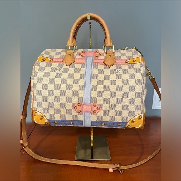 Louis Vuitton Damier Azur Summer Trunks Speedy Bag - Picture 2 of 10